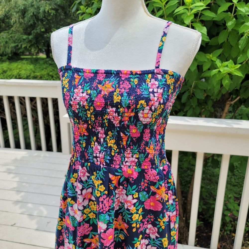🆕️ J. Crew Smocked Top Midi Dress Floral - Picture 3 of 4